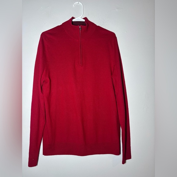 NWOT Express Quarter Zip Sweater Mens extra fine Merino Wool size M - Picture 1 of 5